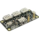 MakerSpot 4-Port Stackable USB Hub HAT for Raspberry Pi Zero V1.3 (with Camera Connector) and Pi Zero W /2W (with Bluetooth &amp; WiFi)