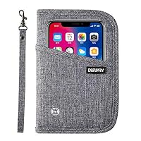 Defway Passport Wallet RFID Blocking Travel Organizer Bag, Family Passport Holder with ID Window