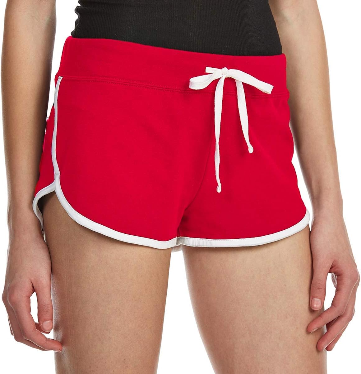 GEEK LIGHTING Women Running Yoga Shorts Elastic Waistband Athletic Gym Jogging Shorts: Clothing