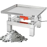 Helivivfy Concrete Vibration Table, 13.8 * 13.8 Inch Mini Vibrator 50W Stainless Steel Copper Wire Motor Vibration Test Bench for Resin Plaster Mold Compaction Platform