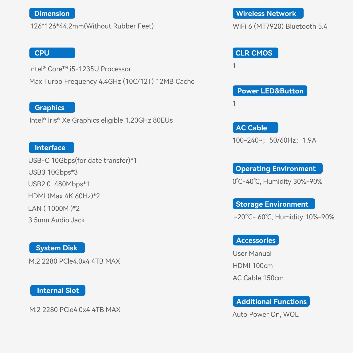 Beelink EQi12 Mini PC Intel i5 1235U(10C/12T,up to 4.4GHZ),16GB DDR4,500GB SSD Mini Computer Supports 4K Dual Screen Display/WiFi6/BT5.4/Dual 1000M LAN/Win 11 Pro