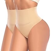 Werena Tummy Control Thong Shapewear for Women High Waist Shaping Underwear Seamless Body Shaper Panties Girdle