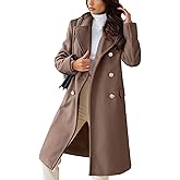 CHARTOU Women's Winter Jacket Double-Breasted Wool Blend Warm Long Trench Coat