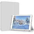 Divufus Case for iPad Pro 9.7 Only(Old Model 2016), Lightweight Slim Auto Sleep/Wake Trifold Stand Smart Cover, Soft TPU Frosted Translucent Back Pencil Holder Case for iPad Pro 9.7 Inch, Gray