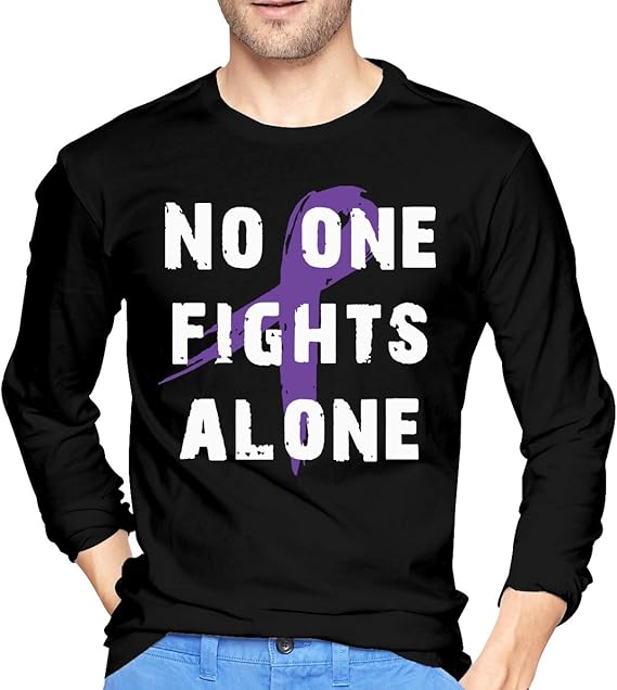 Amazon.com: No One Fights Alone Mens Crew Neck Long Sleeve T-Shirt