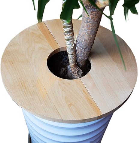 Amazon Veroman ポットテーブル プランツテーブル 植木鉢に載せる テーブル 組み立て式 観葉植物 インテリア コーヒーテーブル 45cm サークル 鉢 プランター