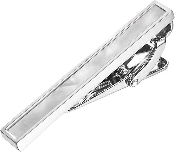 Amazon Yoursfs 白蝶貝 ネクタイピン 結婚式 メンズ ネクタイピン シルバー 日常仕事 おしゃれ シェル ネクタイピン プレゼント タイピン タイタック 通販