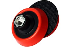 BSRTTOOL 2Pcs 3inch Backing Pad Hook and Loop for Angle grinder Buffer - PU 5/8"-11 Thread Backer Pad Red