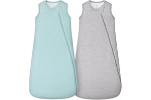 HAPIU Unisex Rayon Made from Bamboo Baby Sleep Sack TOG 1.0, 2-Way Zipper YKK, Wearable Blanket Baby