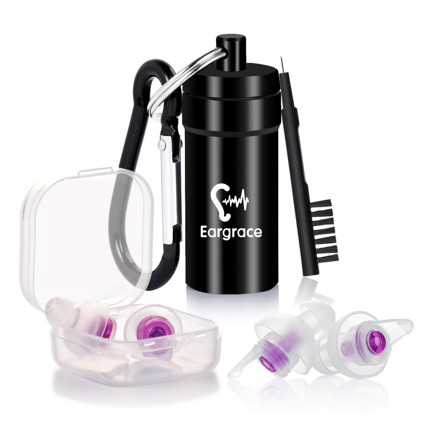 Ear Plugs for Sleeping, Eargrace 2 Pairs Silicone Reusable Noise Canceling Earplugs [Ultra Soft and Perfect for Women Small Ear Canal], 31dB Hearing Protection Earplugs for Sleeping, Snoring and More