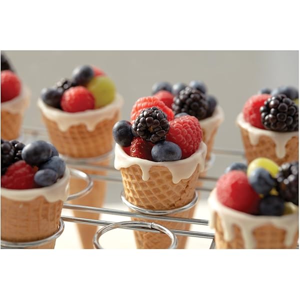 WILTON CUPCAKE CONES BAKING RACK, 12-CAVITY ICE CREAM CONE CUPCAKES HOLDER