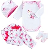 MAIHAO Reborn Baby Doll Clothes for 17-24 Inch Newborn Baby Doll, Baby Dolls Clothes Outfit Accessories fit 17-24 Inch Baby Doll Cute Little Elephant Set