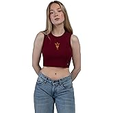 Hype & Vice Cut-Off Tank for Women (X-Small) - Arizona State University Top for Women, Cropped Fit Tank, College Shirts for Game Days - Maroon