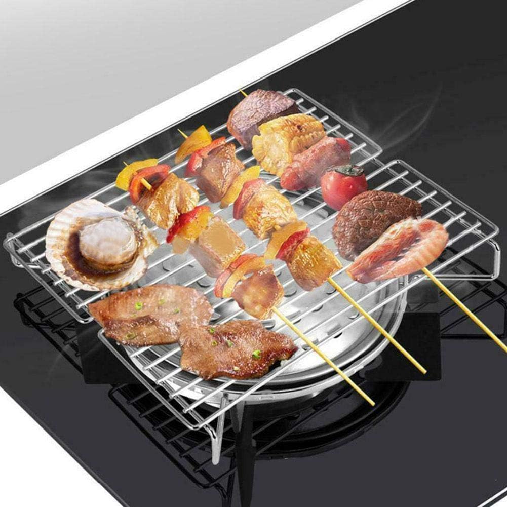 review Weelmusic Gas Grill, Portable Propane Grill, Portable BBQ Tabletop Gas Grill, Stainless Steel Barbecue Grill, for Outdoor Camping Indoor Home
