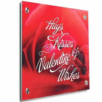 Amazon Com Hugs Kisses Valentine Wishes Acrylic Print Wall Decor