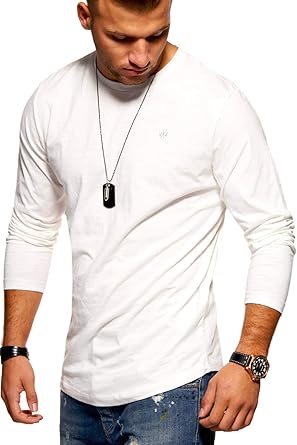 JACK & JONES Herren Langarmshirt Oversize Longshirt O-Neck