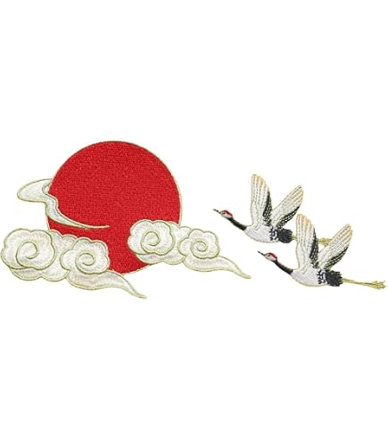 Patch Ricamata Koi 7.5 Pollici Fai-da-te: Applique A Ferro Caldo O Da Cucire, Motivo Carpa Cinese Nera, 19x13 Cm - 5