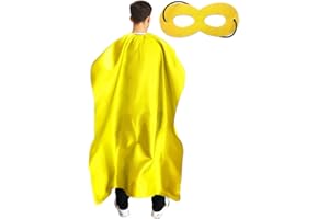 ADJOY Adult Superhero Cape and Mask for Man and Woman - Halloween Vampire Capes Party Dress Up Superhero Costume