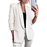 KIRUNDO Womens Blazer 2026 Spring Fall Bussiness Casual Long Sleeve Open Front Work Office Dressy Suit Jackets with Pockets