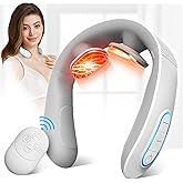 JICHAMOXY Electric Pulse Neck Massager with Heat for Pain Relief FSA or HSA Eligible 10 Modes 15 Intensities Therapy Deep Tis