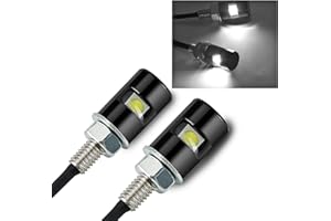 RUPSE 2pcs License Plate Light,12V Waterproof LED Bulb,License Tag Screw Bolt Lamp for Car Motorcycle Truck RV ATV Bike (White)