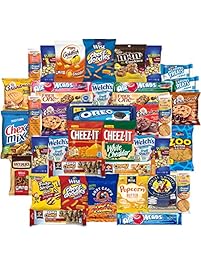 Cookies Chips & Candies Snacks Variety Pack Bulk Sampler Assortment (Care Package 40 Count)