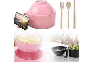 2026 Microwave Ramen Noodle Bowl Set with Lid & Utensils, Ramen Cooker with Chopsticks/Spoon/Fork for Dorm & Apartment, Dishw