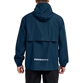 SWISSWELL Men's Breathable Pullover Rain Jacket Shell Waterproof Raincoat | Air Vent, Reflective Strip, Fully Taped Seams, Lightweight, Windbreaker, Packable, for Outdoor Hiking, Running, Cycling, Golf