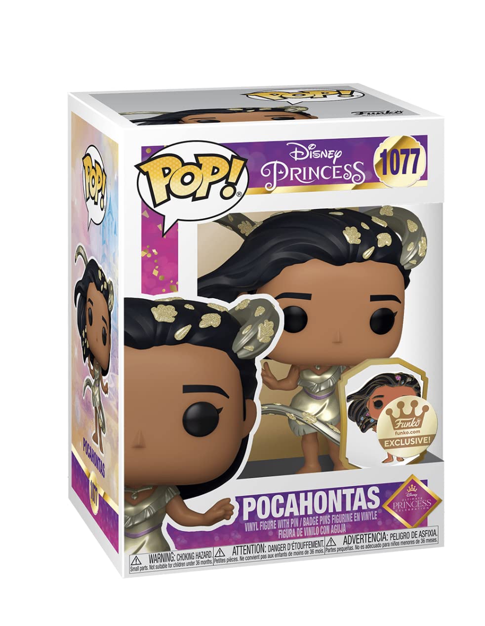 Funko Pop! Disney Princess - Pocahontas with Pin (GOLD Exclusive) #1077