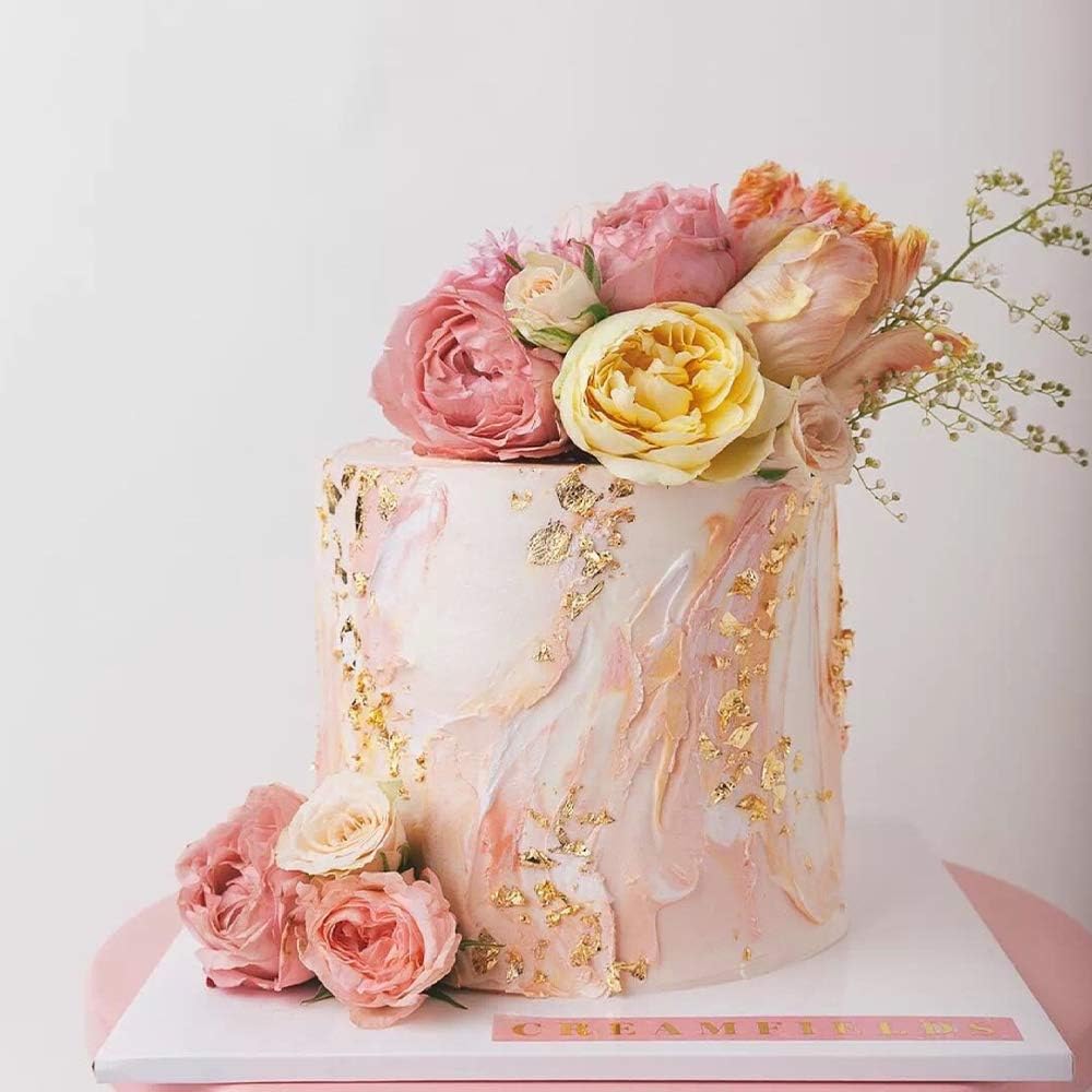 Kinno Echte Blattgold Essbar 24 Karat Goldfolie 5 5cm Zum Basteln Lebensmittel Kuchen Backen Torten Dekorfolie