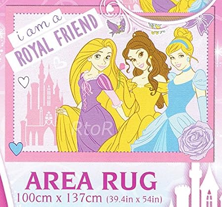 Amazon ディズニープリンセス エリアラグ プレイラグ 100 137cm アクセントラグ カーペット マット ラプンツェル ベル シンデレラ Disney Princess おもちゃ おもちゃ