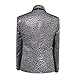 Cloud Style Men Notched Lapel Center-Vent One-Button Blazer Suits Jackets & Trousers Medium Silver, Silver, Medium