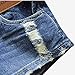 eshion Women's Punk Rock Wash Distressed American Flag Short Trousers