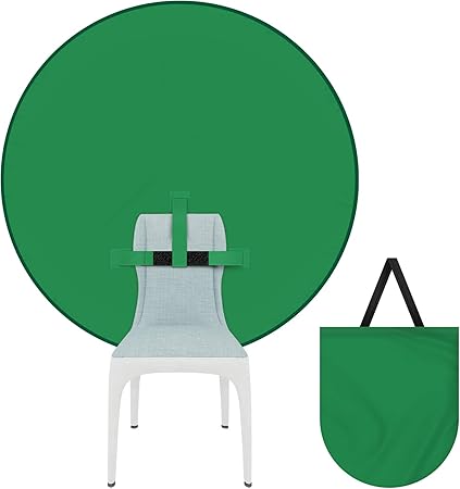 Amazon グリーンバック クロマキー 背景布 緑 椅子 グリーンスクリーン 簡単収納 テレワークスクリーン に適用する Zoomのバーチャル背景 折り畳み式 背景布 リモートワーク グリーンスクリーン 持ち運び便利 ポップアップ背景 部屋隠し 写真 ビデオ テレビに対応 背景
