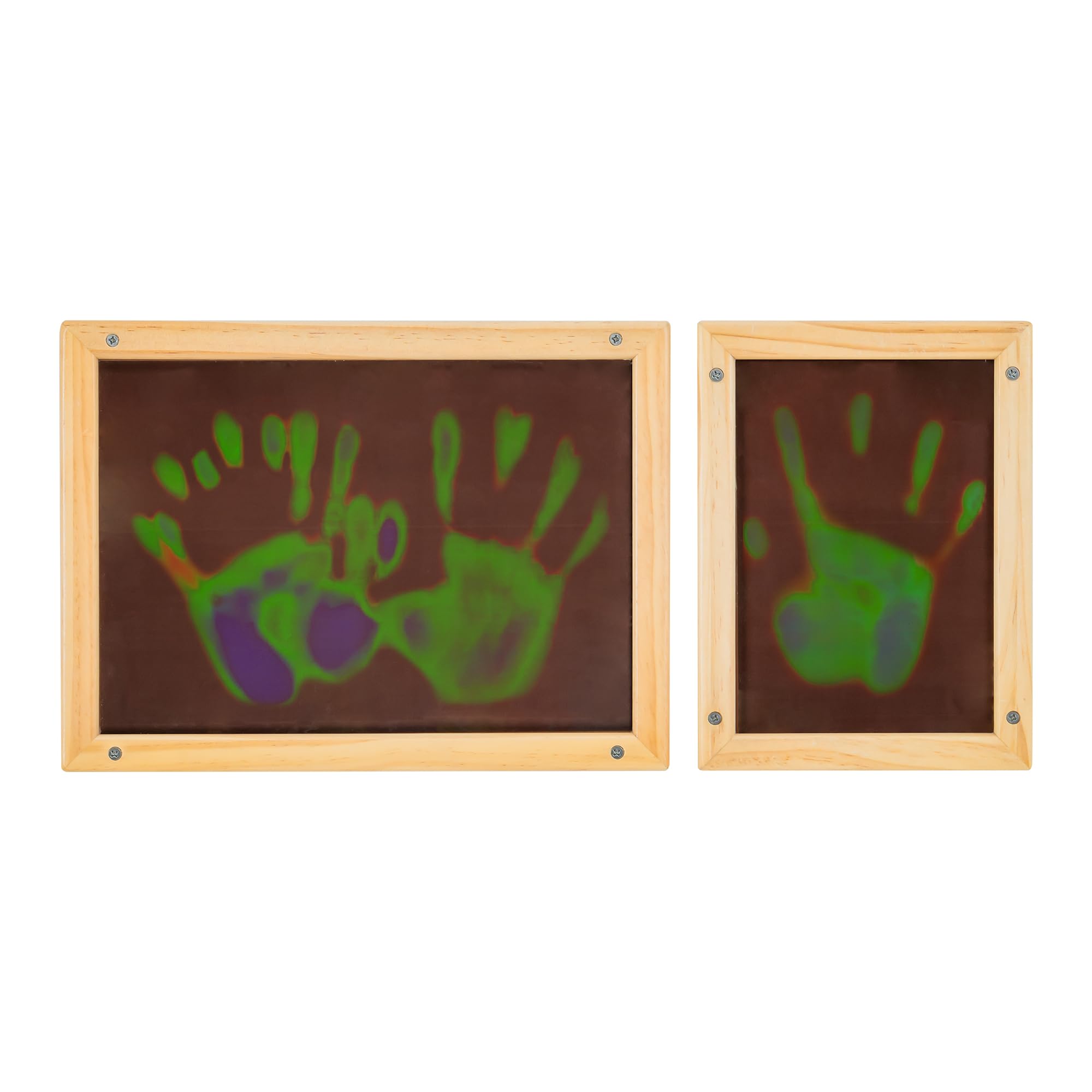 Photo 1 of 2-Pack Heat-Sensitive Interactive Panel, Wall-Mounted Color-Changing Touch Board with Wooden Frames, 3 Color Transition for Kids, Sensory Play, and Therapy Rooms