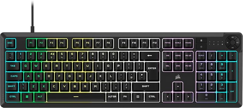Corsair K55 CORE RGB Membrane Keyboard UK QWERTY PC Mac Black