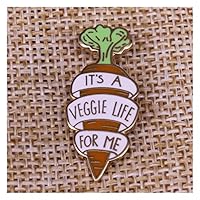 ChicLadies Vegan Vegetarian Enamel Pin Plant Powered Brooch Mud Not Blood Food Gift