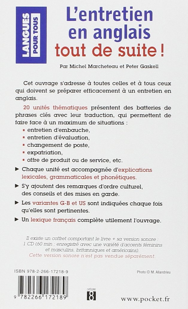 Amazon Fr L Entretien En Anglais Tout De Suite Gaskell Peter Marcheteau Michel Livres