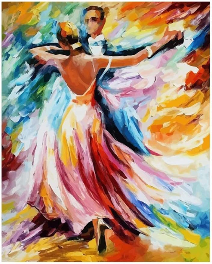 for Home Dekore Geschenk DIY Ölgemälde Size BAROZN Rahmen