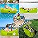 Legit Camping Inflatable Lounger with Carrying Bag & Pockets for Indoors/Outdoors – Blow up Couch & Inflatable Sofa with Headrest & Securing Stake- for Camping Beach or Pool (Lime Green)