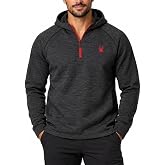 Spyder Mens Quarter Zip Pullover Sweatshirt - Dry Fit Quarter Zip Hoodie | Brushed Fleece, Breathable Warm Sweatshirt, Comfortable Everyday Layer for Weekends, Travel, Errands, and Casual Wear