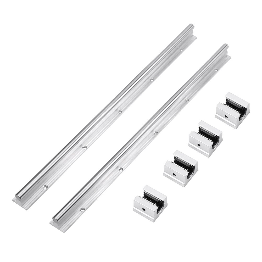 Linear Bearing Rail Slide Guide Shaft 500mm 12mm SBR12 with 4pcs SBR12UU Blocks (2PCS)