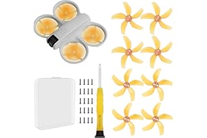 PIDYNX (Improved Version, Including Screws)-Drone Colorful Paddle Propeller for DJI NEO Silent Power Noise Reduction Replacement Traverser Wings Drone Accessories (Crystal Orange)