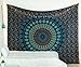 Popular Handicrafts Tapestry wall hanging Twin Hippie Mandala Bohemian wall tapestry Psychedelic Indian Bedspread Magical Thinking Tapestry 84x54 Inches,(215x140cms)