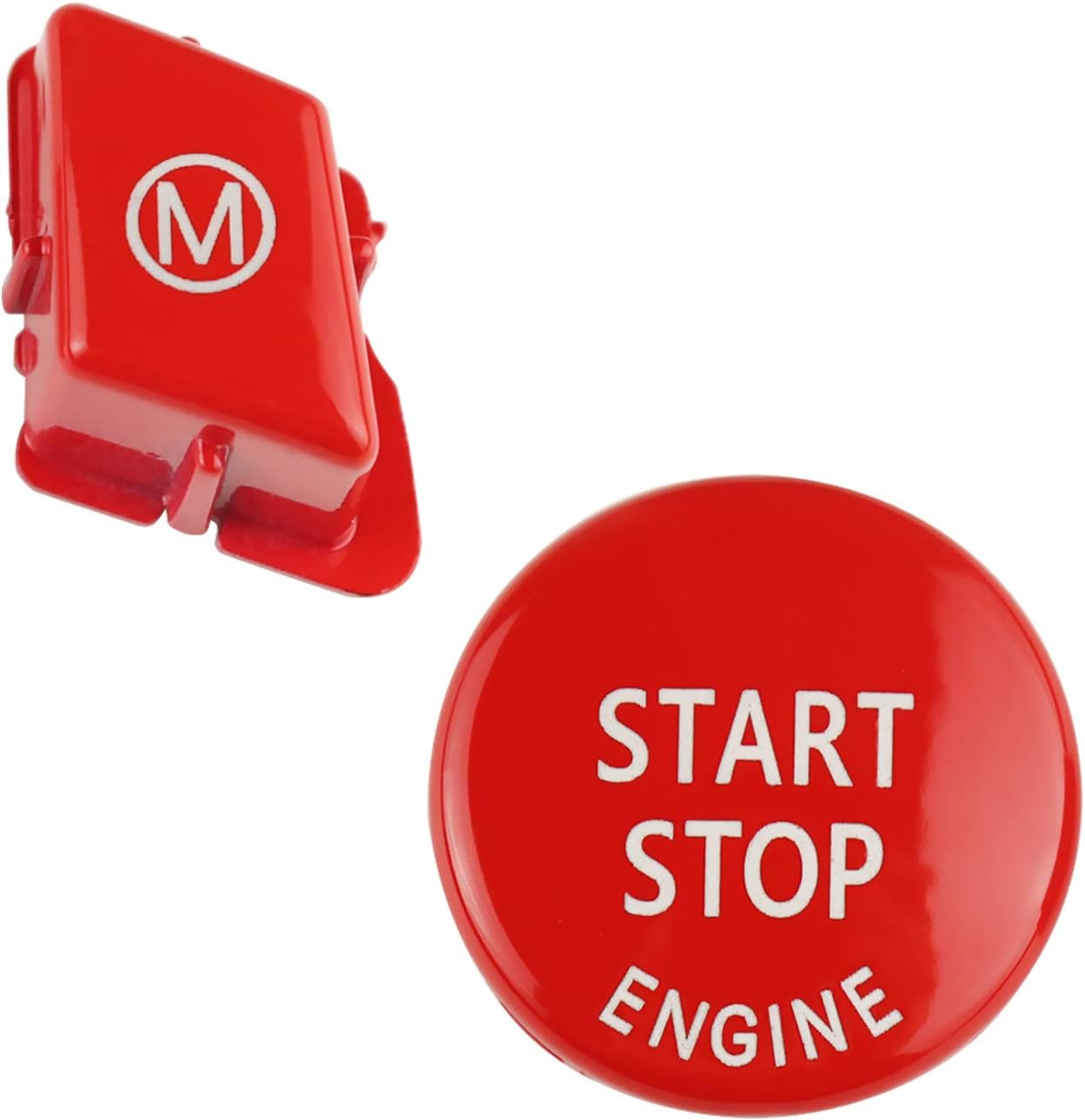 Maxiou Steering Wheel M Button Replace Personalized Mode Button Compatible for 3 Series E90 E92 E93 M3 2007-2013 (M+Start)