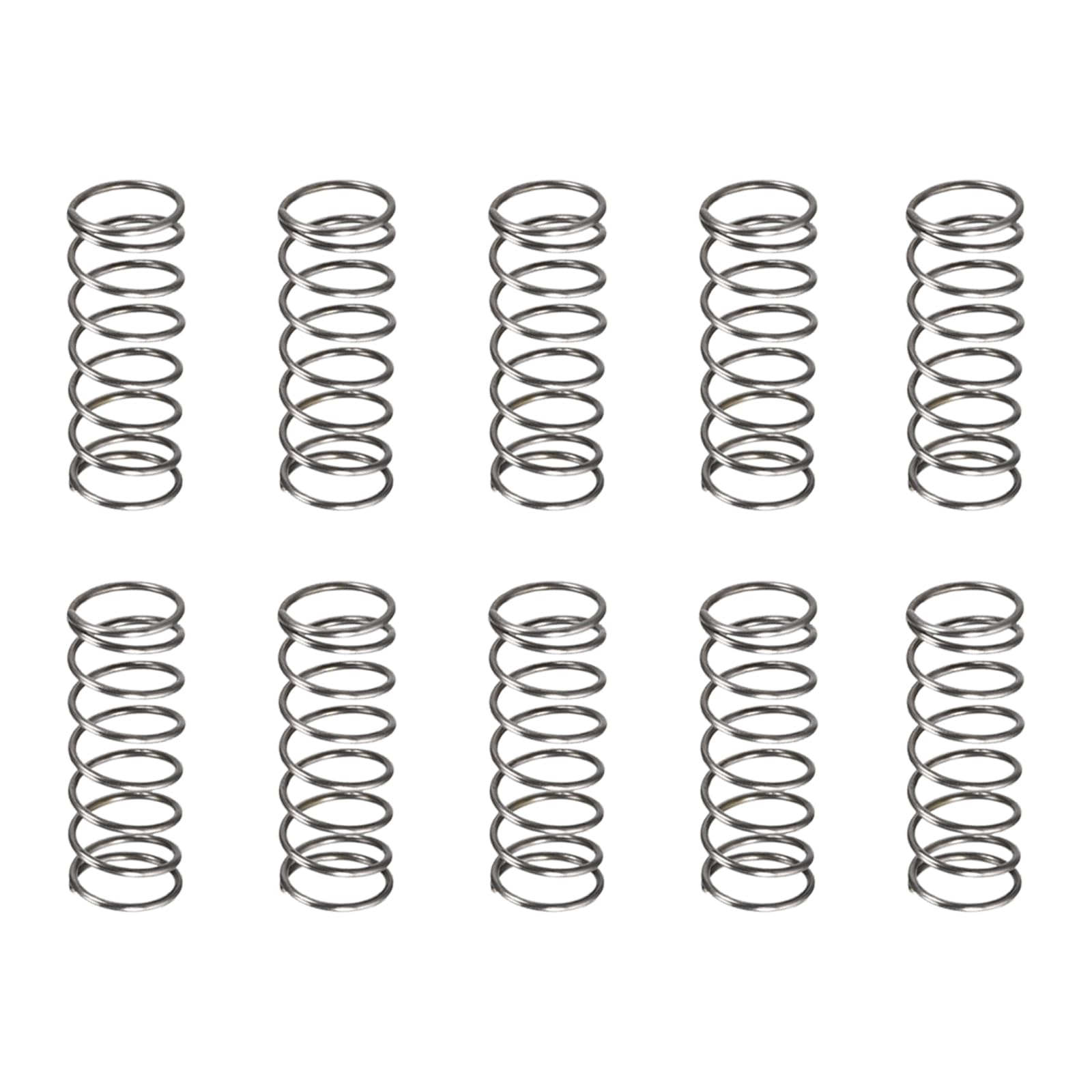 DTGN 0.8x10x30mm(DxODxL) Compression Spring - 20Pack - Good for Machinery - Spring Steel Extension Spring - Gray