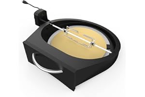 only fire Multipurpose Rotisserie Kit with Pizza Ring for Large Big Green Egg & Other 21.7'' Outer Diameter Ceramic Grill