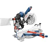 BOSCH 15.0 Amp CM10GD 10 In. Dual-Bevel Glide Miter Saw for Woodworking | Articulated hinge arms, reduce the saw&rsquo;s front-to-back footprint by up to 10 in., axial-glide system