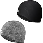 EMPIRELION Lightweight Thermal Skull Cap Ears Warm Cycling Helmet Liner Winter Running Beanie Hats Sweat Wicking