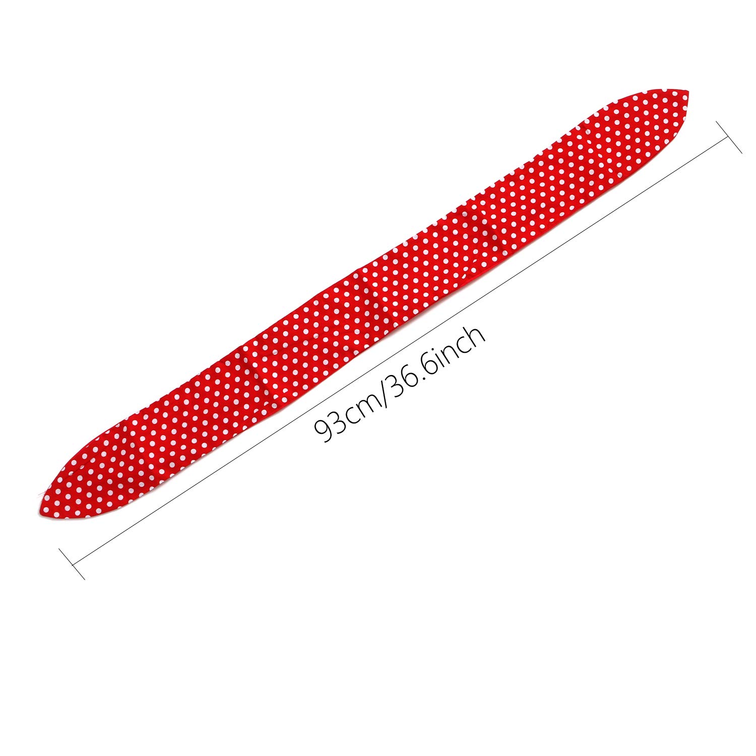 Sea Team Cotton Headband Bows Red with White Polka Dots Double Wide Headwrap Cotton Head Band : Beauty